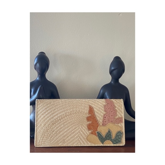 Cora Jacobs vintage wallet purse woven fabric - Picture 2 of 8